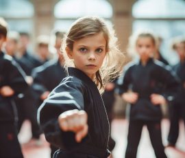 children participating in self-defense